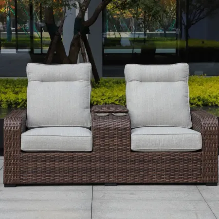 Outdoor Loveseat With Console