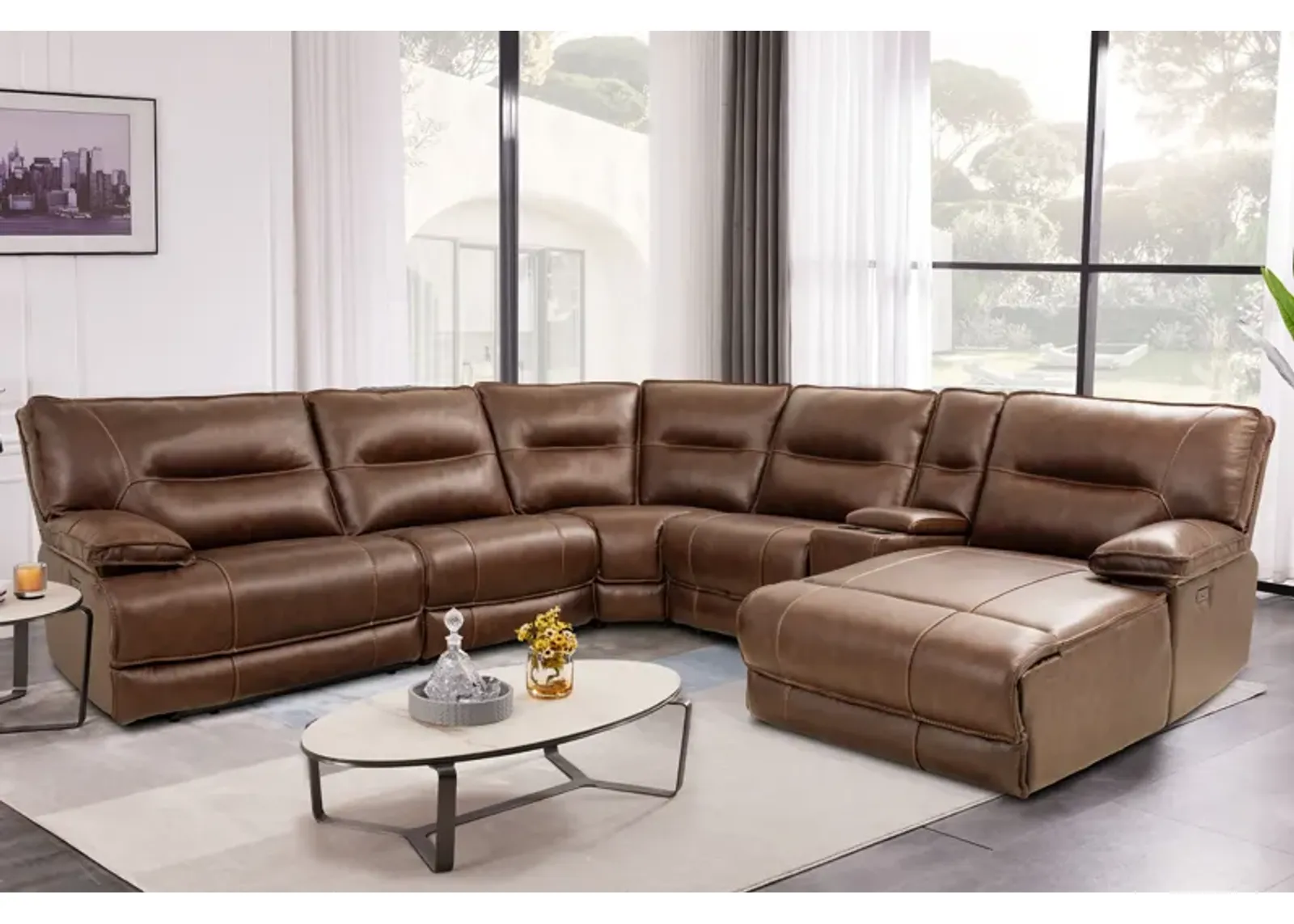 6 Piece Power Sectional