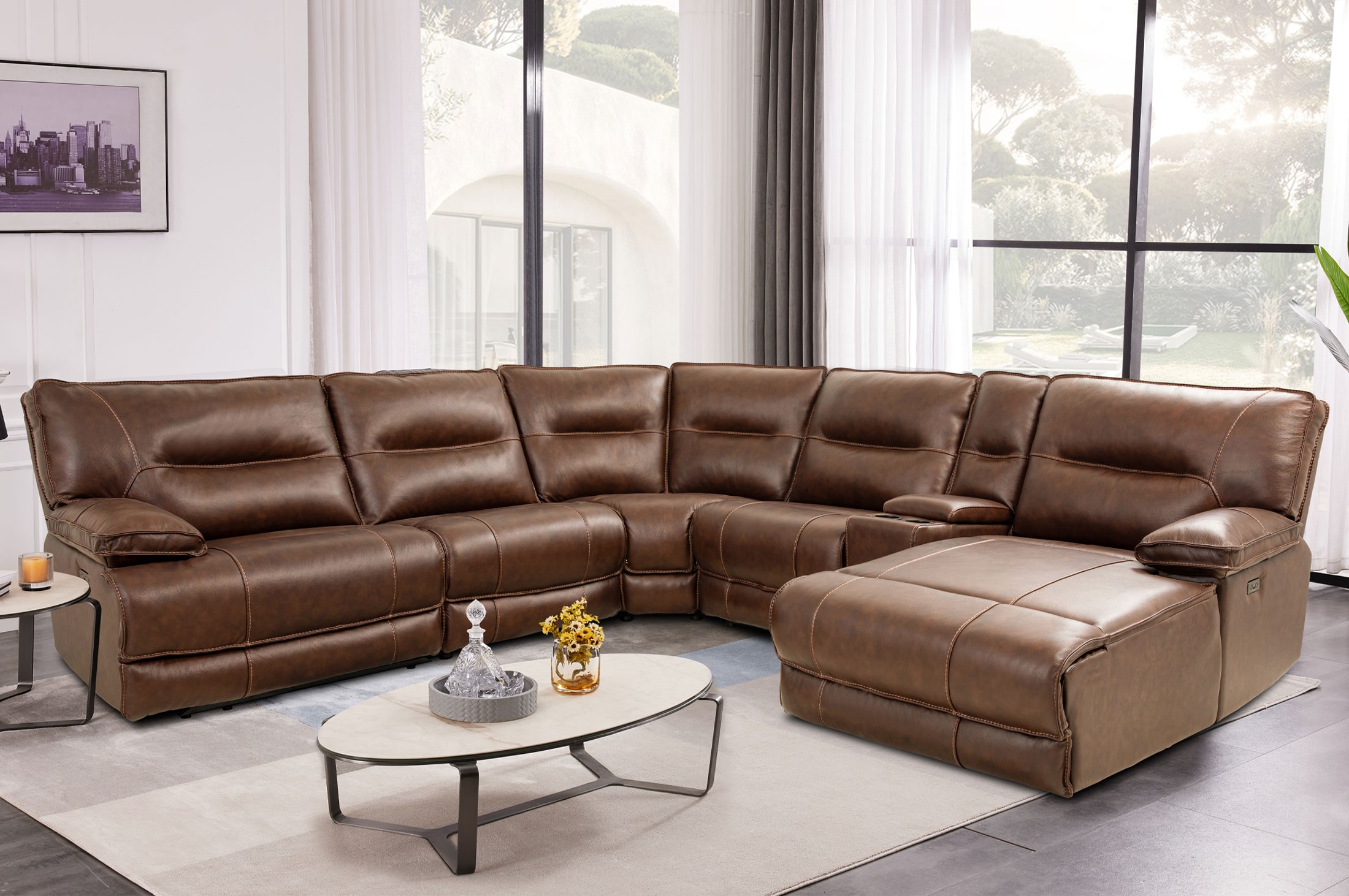 6 Piece Power Sectional