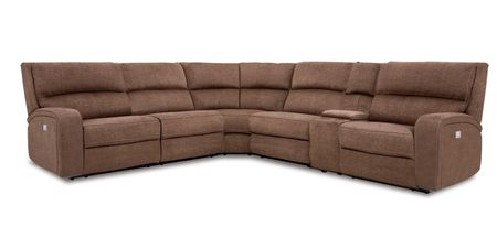 6 Piece Power Reclining Sectional With Power Headrest