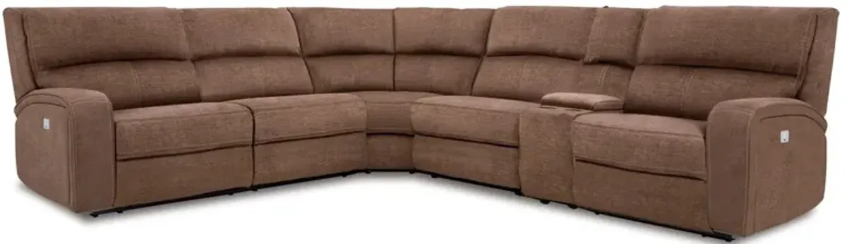 6 Piece Power Reclining Sectional With Power Headrest