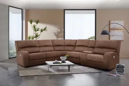 6 Piece Power Reclining Sectional With Power Headrest