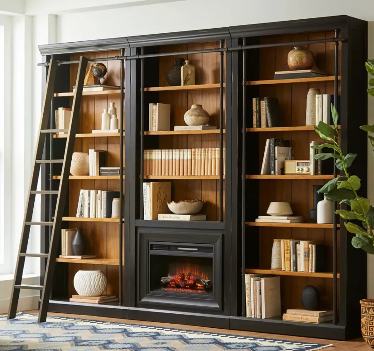 Toulouse 4 Piece Bookcase Wall