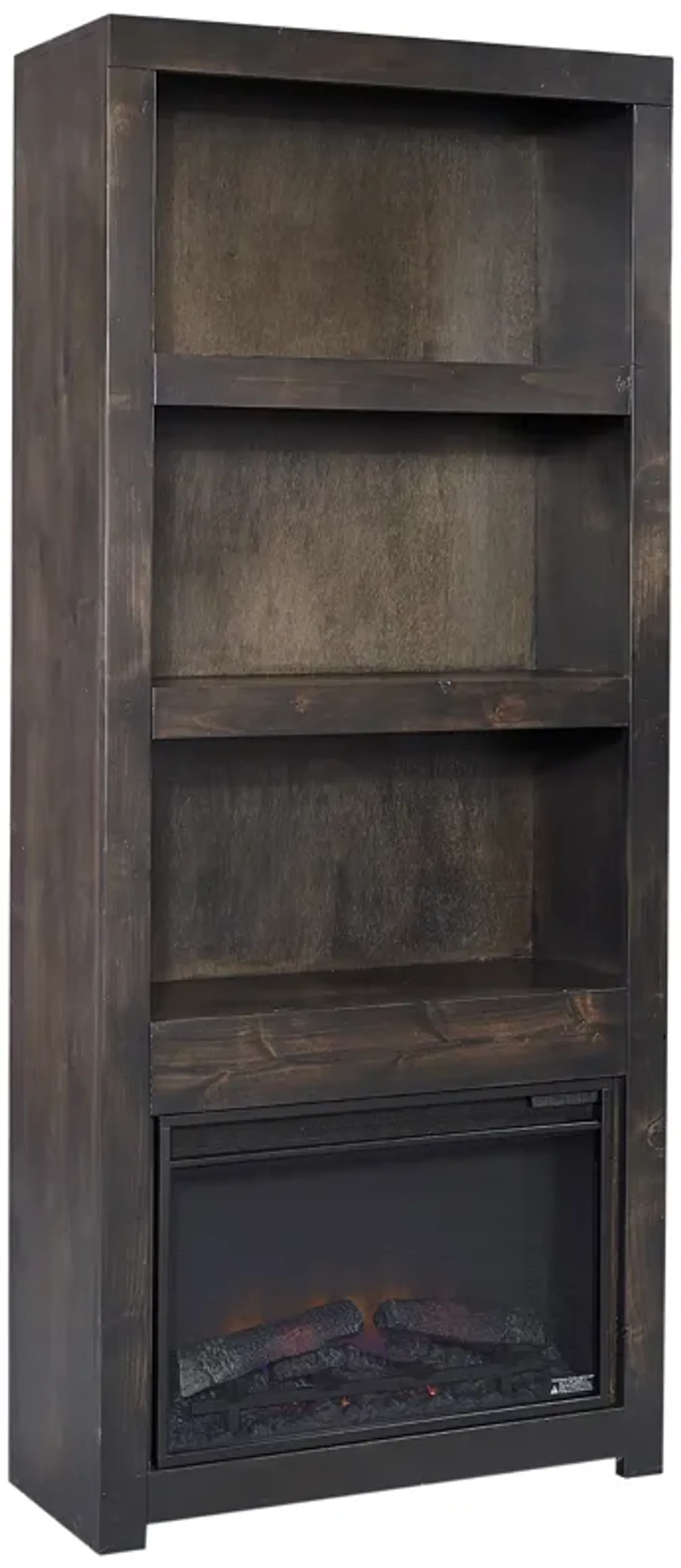 Bookcase with Fireplace Insert