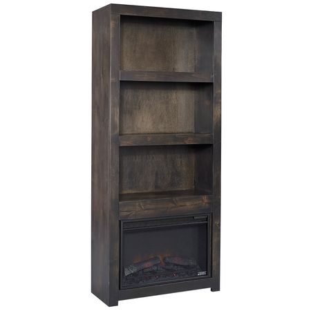 Bookcase with Fireplace Insert