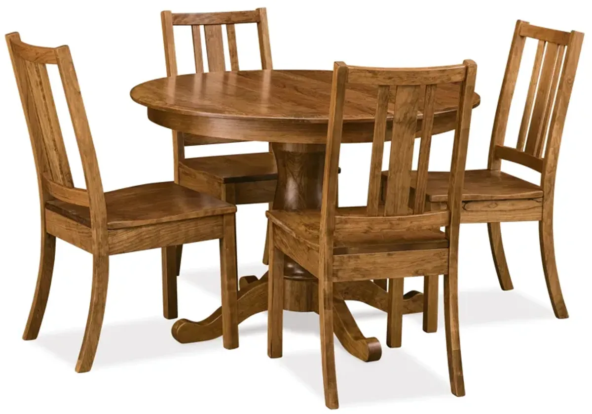 5 Piece Dining Set (Slat Back)