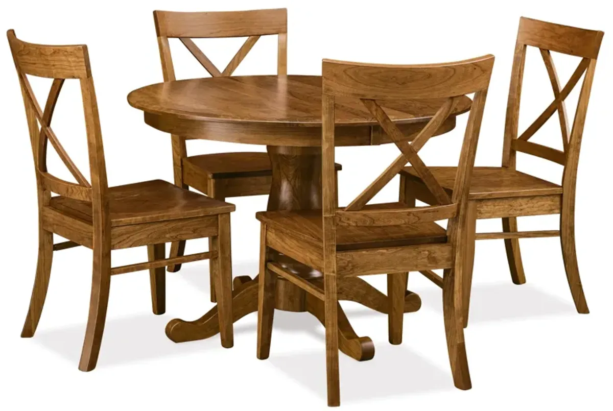 5 Piece Dining Set (X Back)