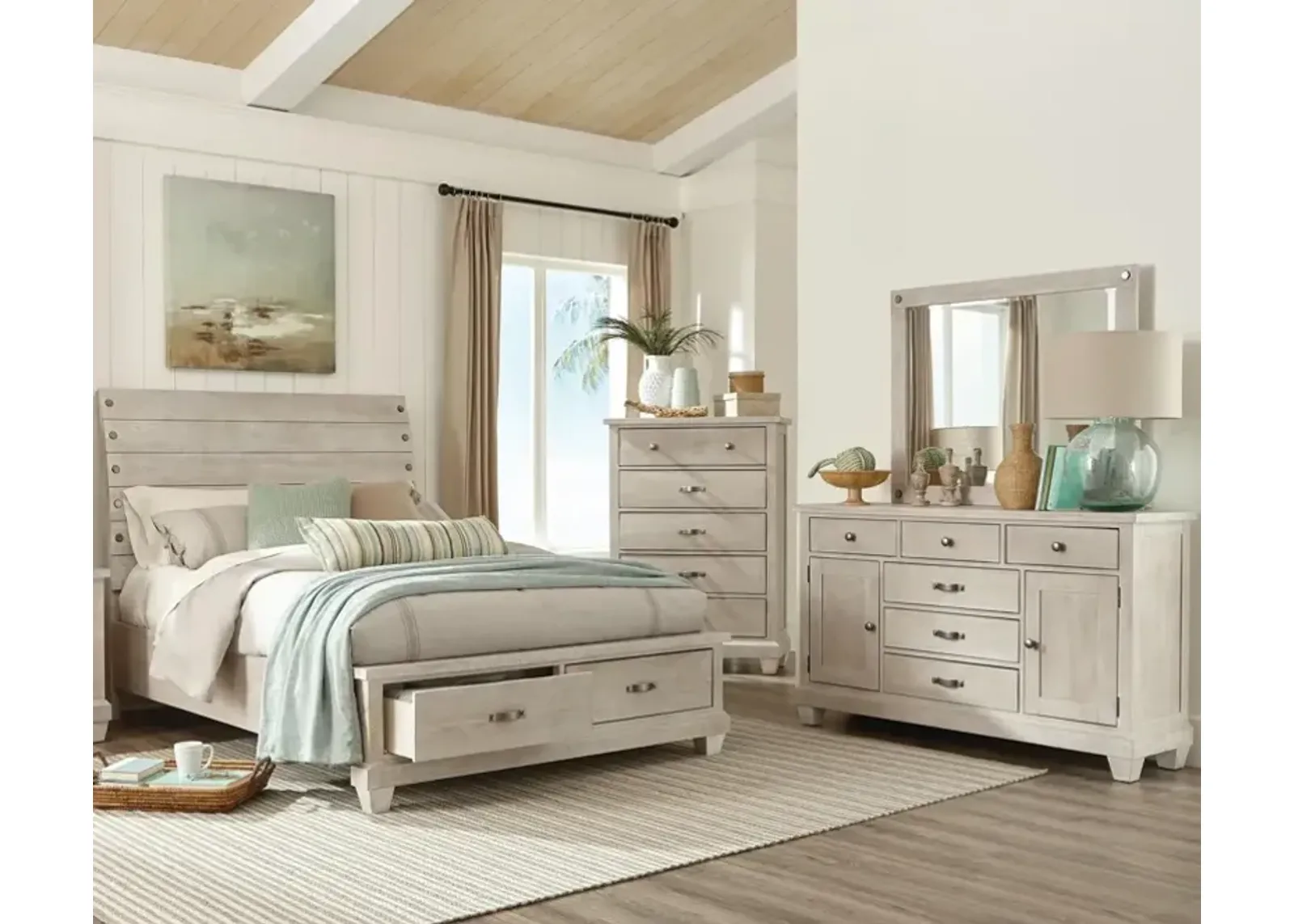 4 Piece King Storage Bedroom Set