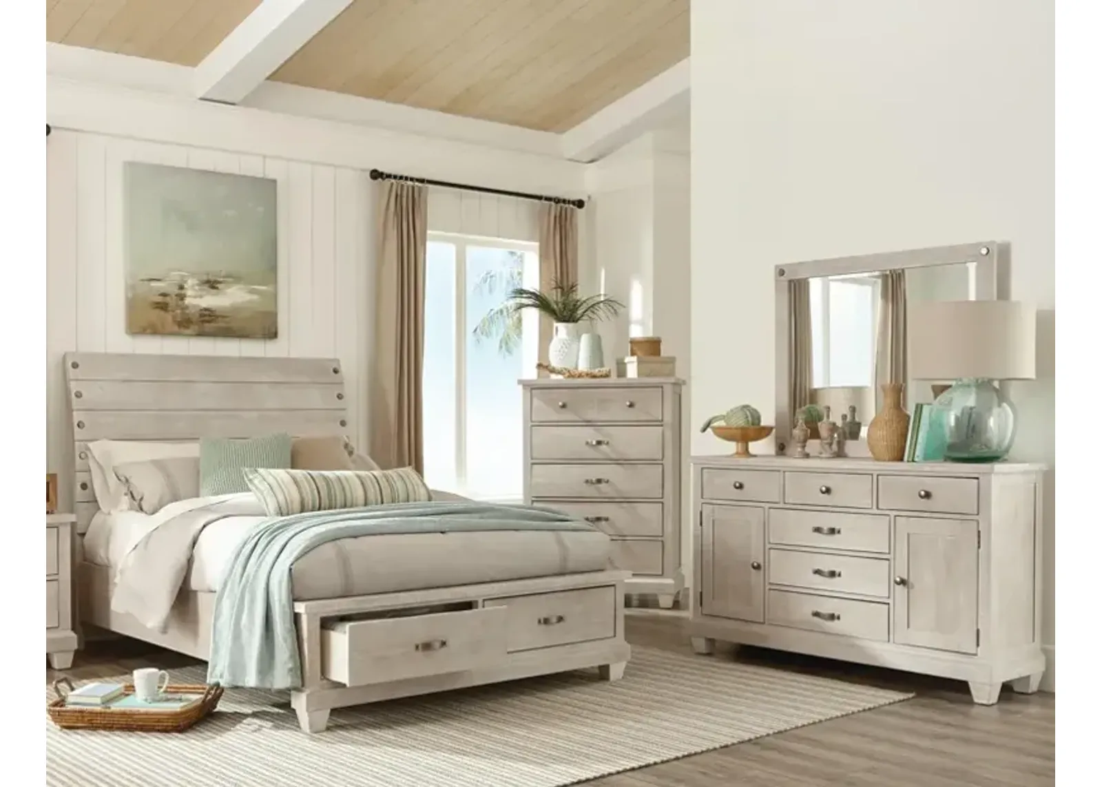 4 Piece Queen Storage Bedroom Set