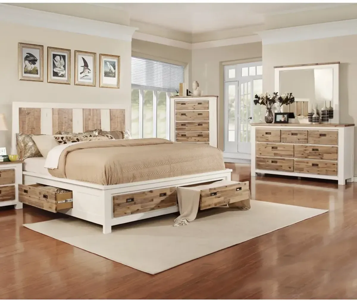 Zoro 4 Piece Queen Storage Bedroom