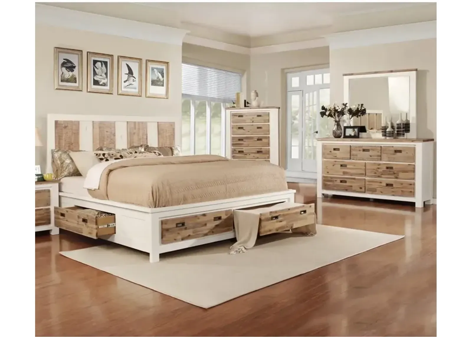 4 Piece Queen Storage Bedroom Set