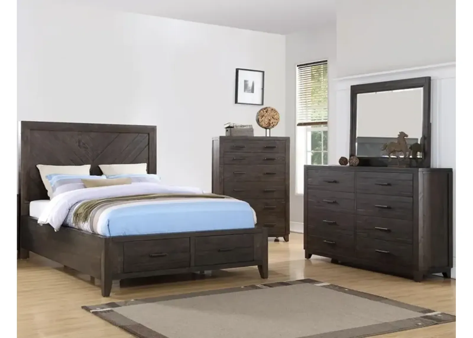 4 Piece Queen Storage Bedroom Set