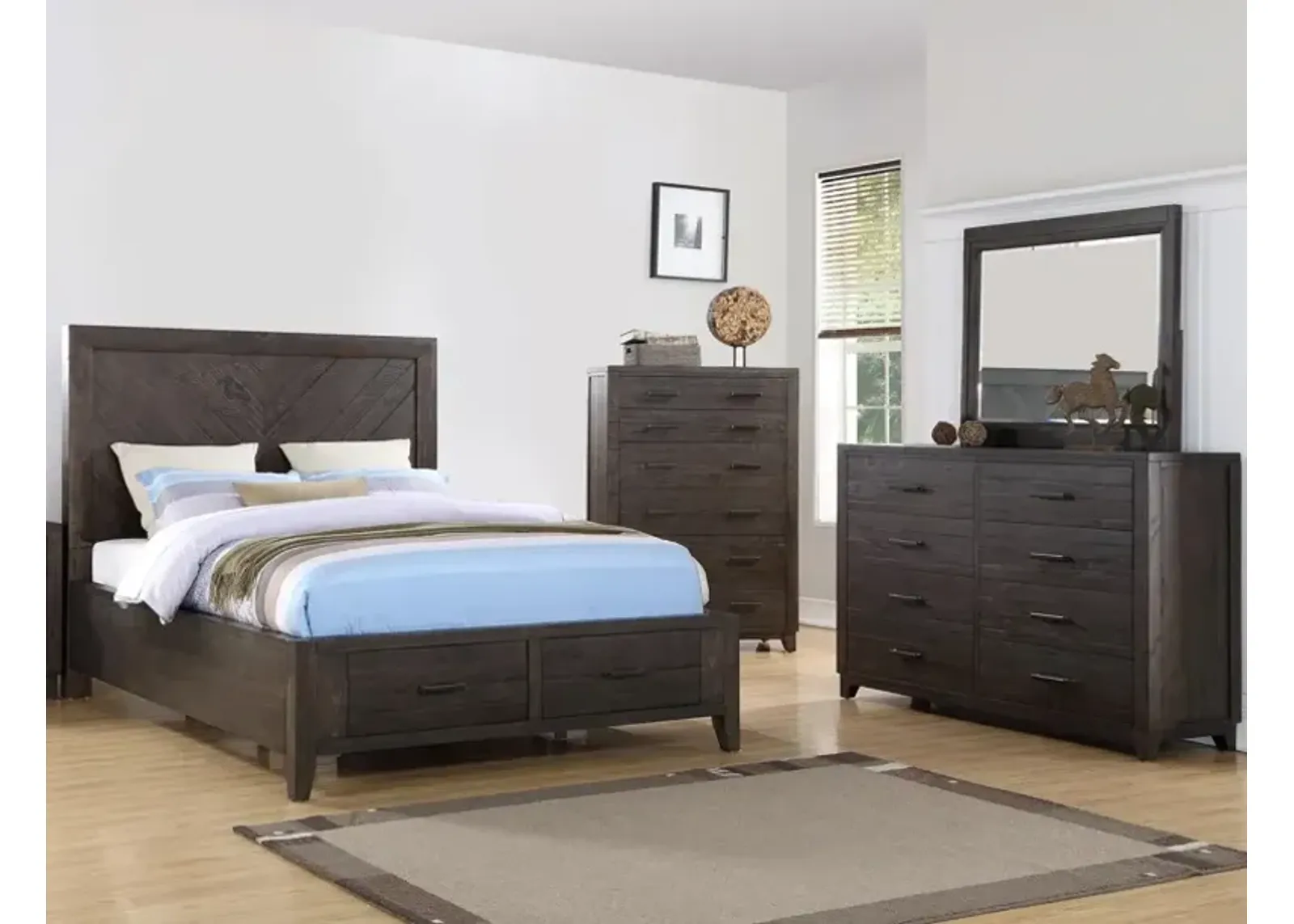 4 Piece King Storage Bedroom Set