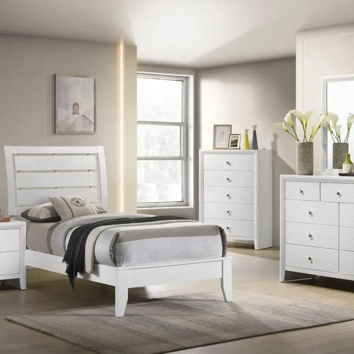 4 Piece Twin Bed Set