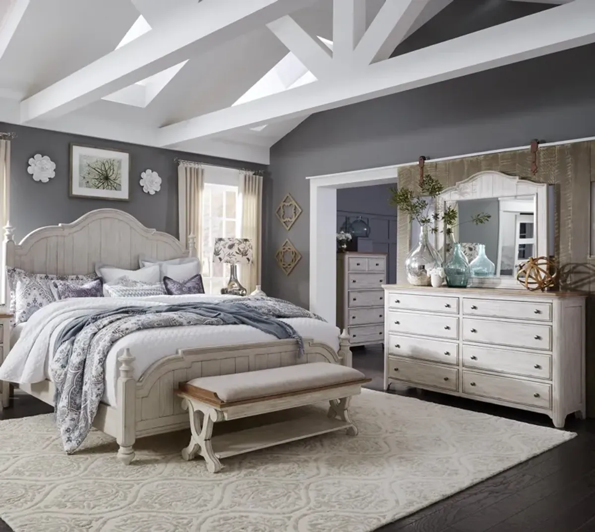 Farmhouse Reimagined 4 Piece King Bedroom Set