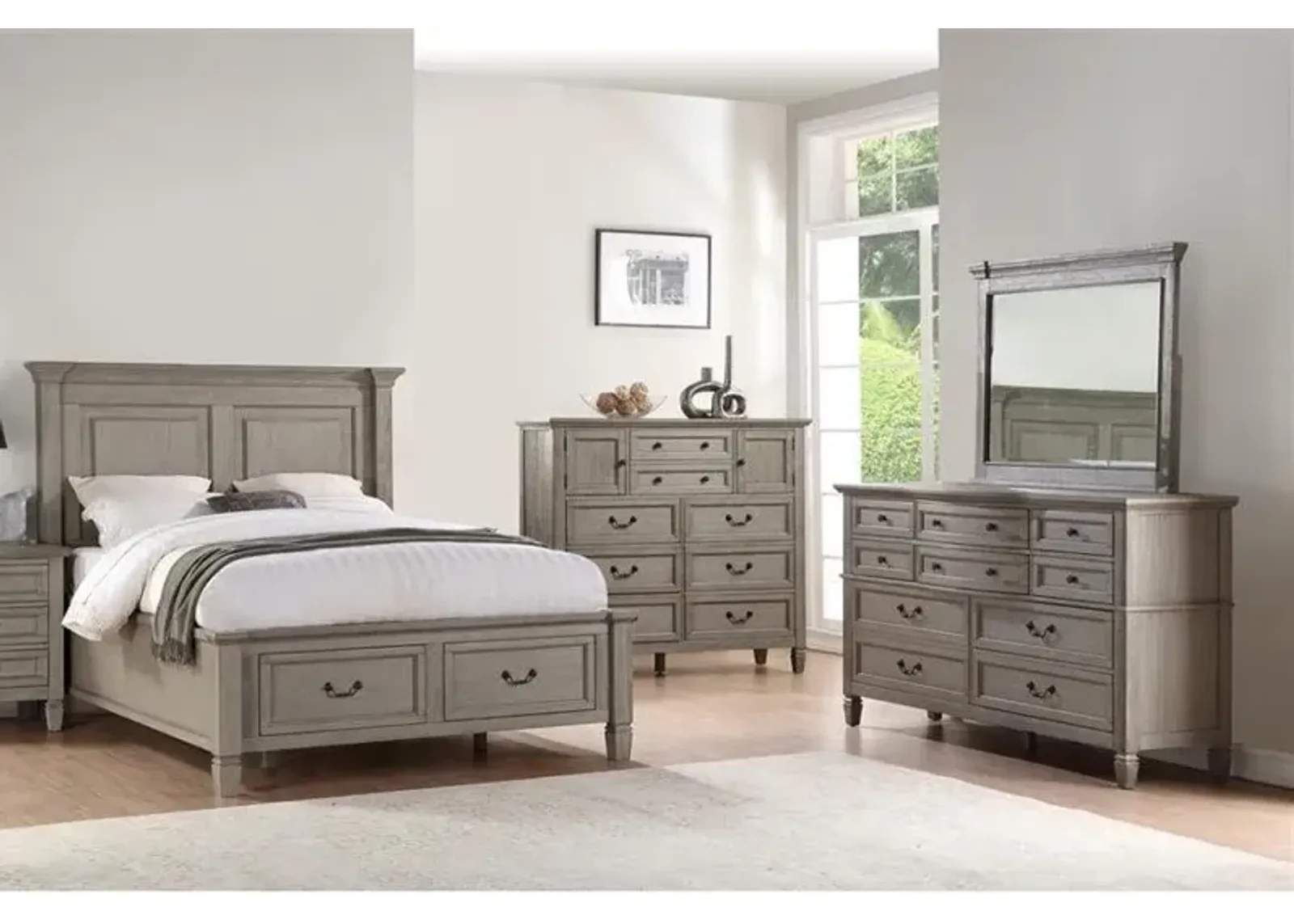 4 Piece King Storage Bedroom Set