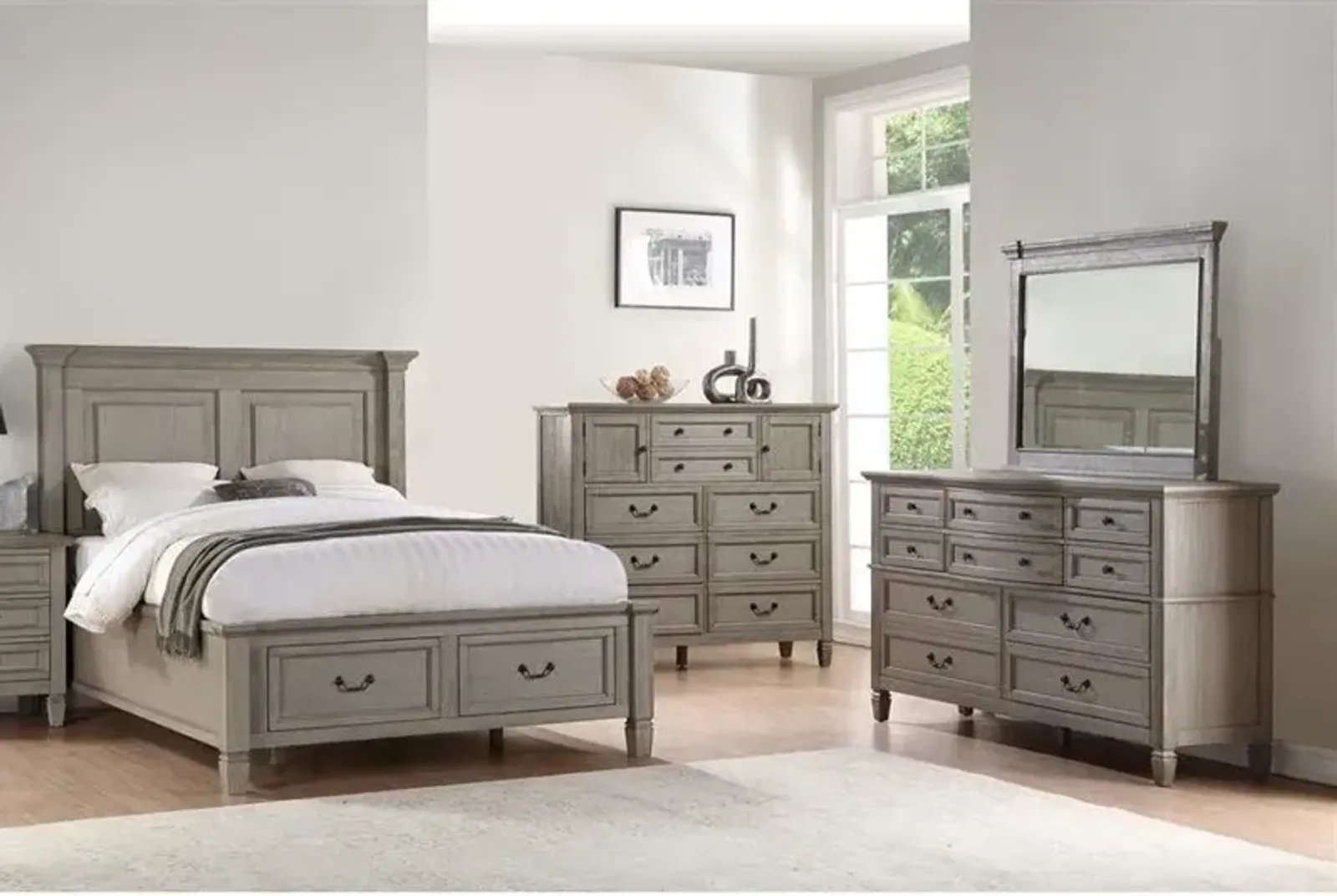 4 Piece King Storage Bedroom Set