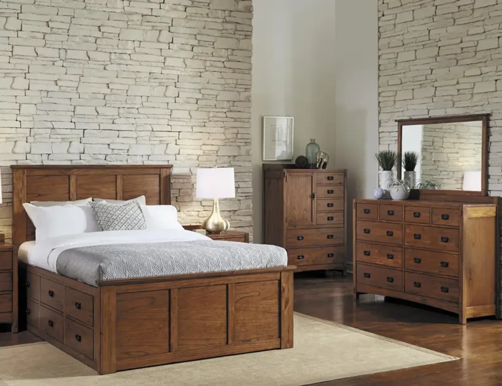 4 Piece Queen Storage Bedroom Set