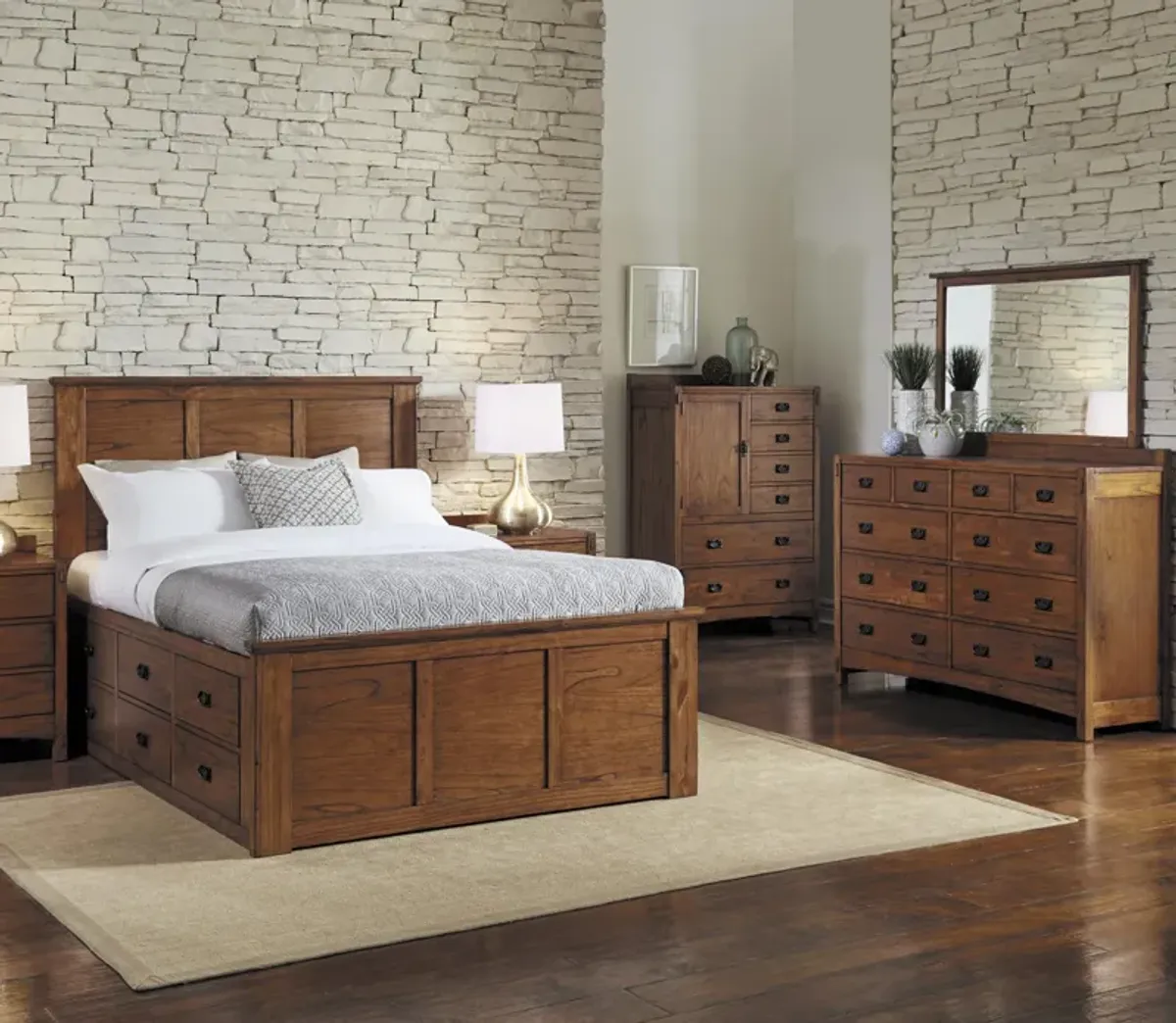 4 Piece King Storage Bedroom Set