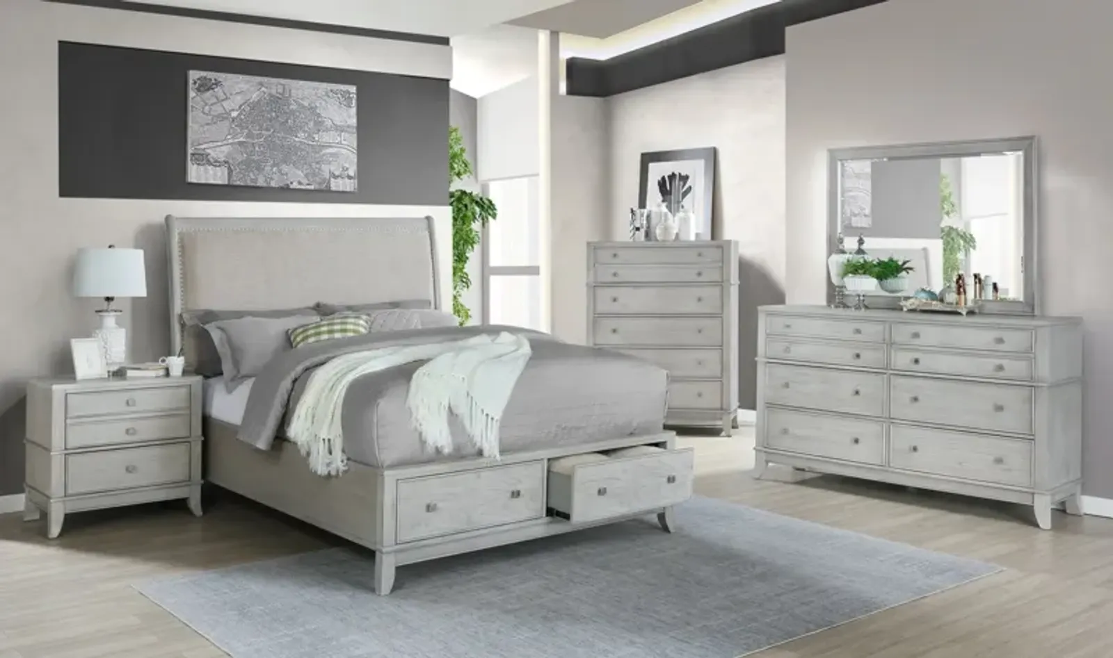 5 Piece Queen Storage Bedroom Set