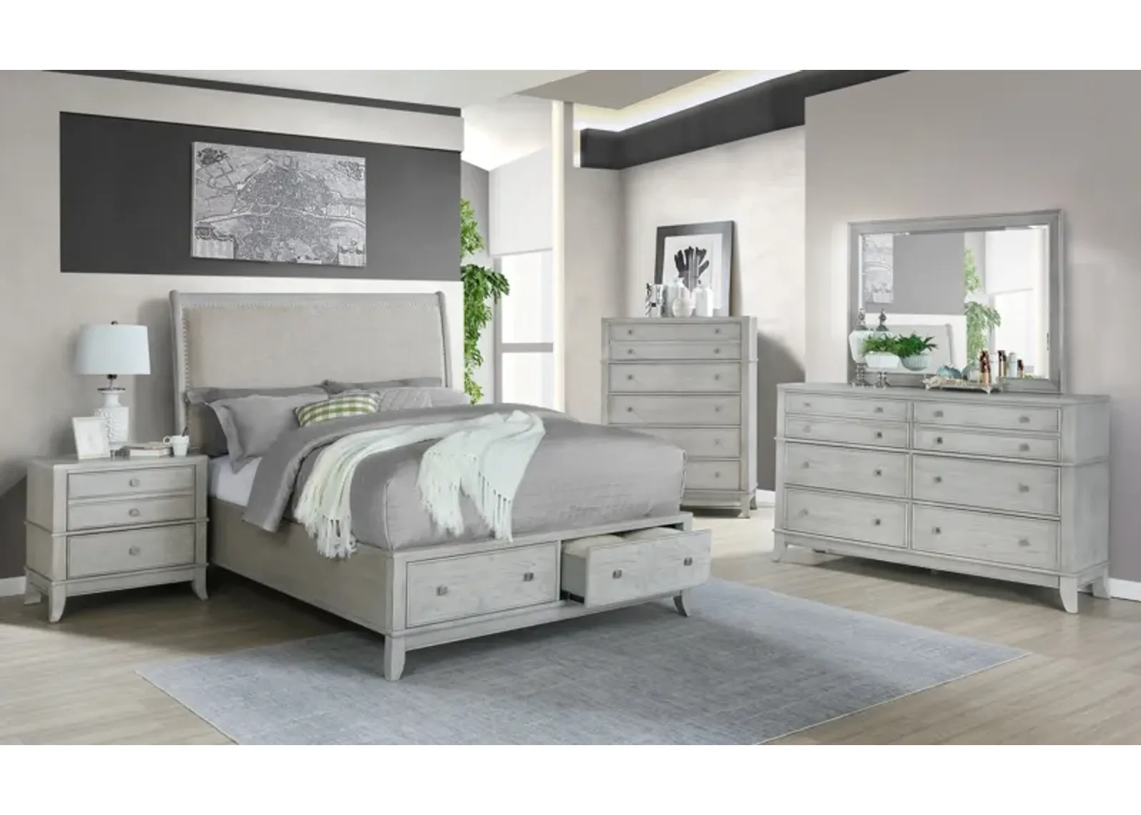 5 Piece Queen Storage Bedroom Set