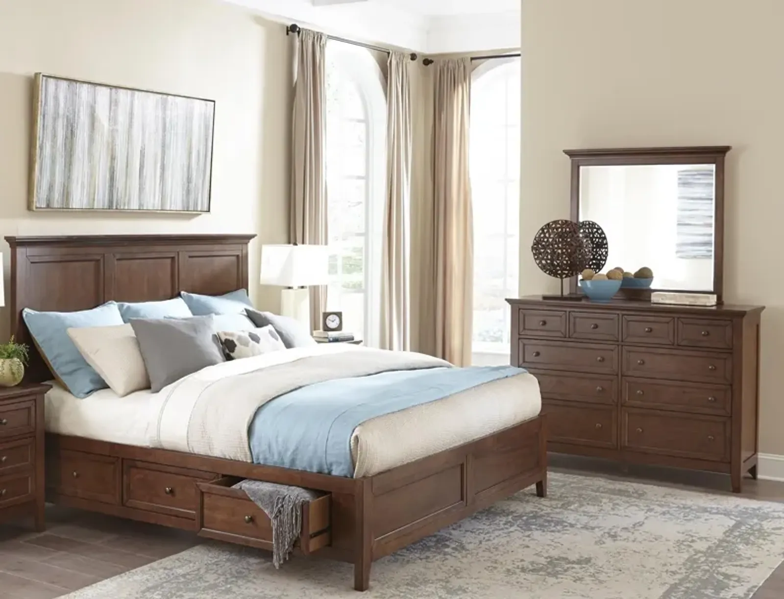 4 Piece Queen Storage Bedroom Set