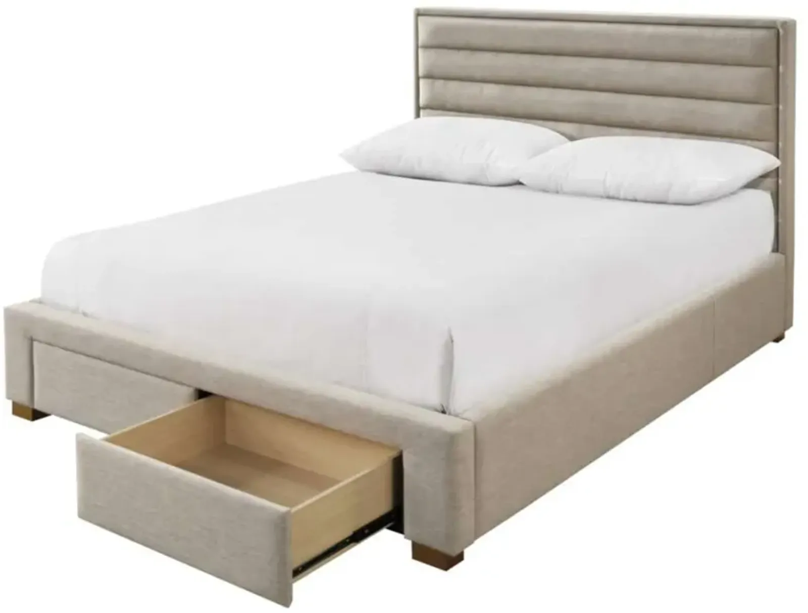 Queen Upholstered Storage Bed