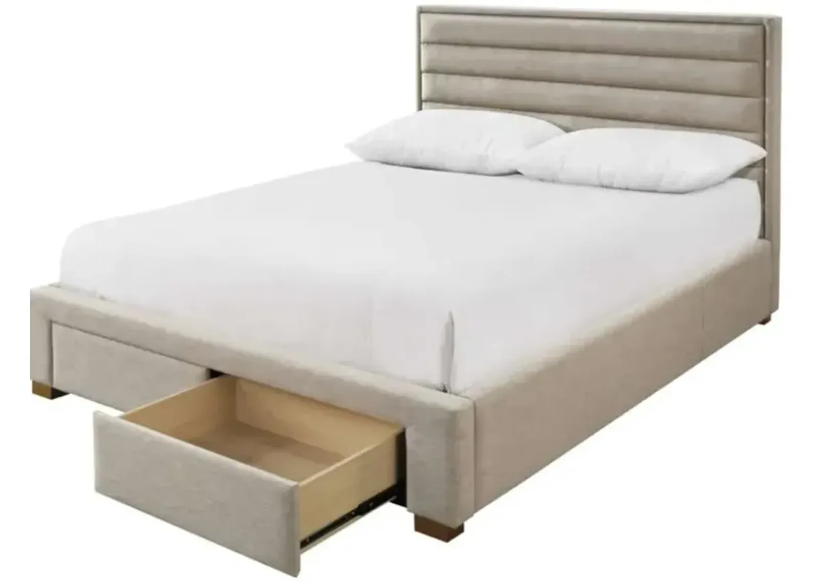 King Upholstered Storage Bed