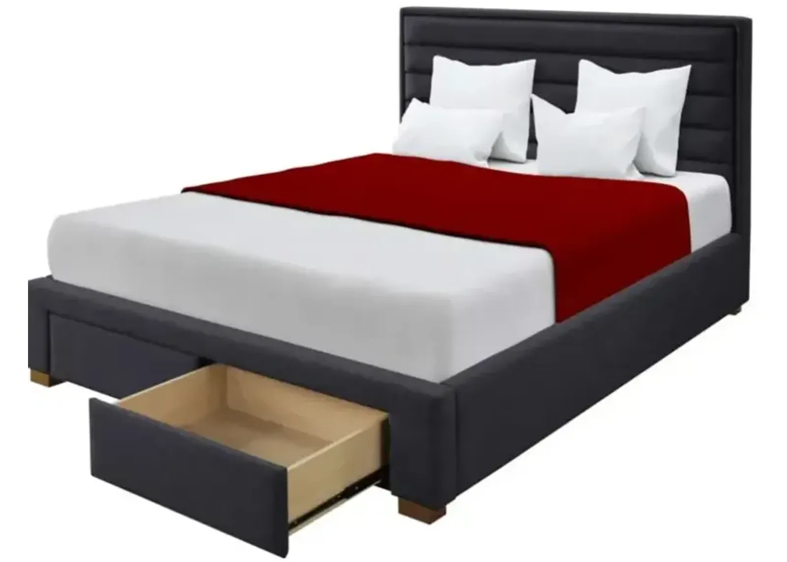 Queen Upholstered Storage Bed