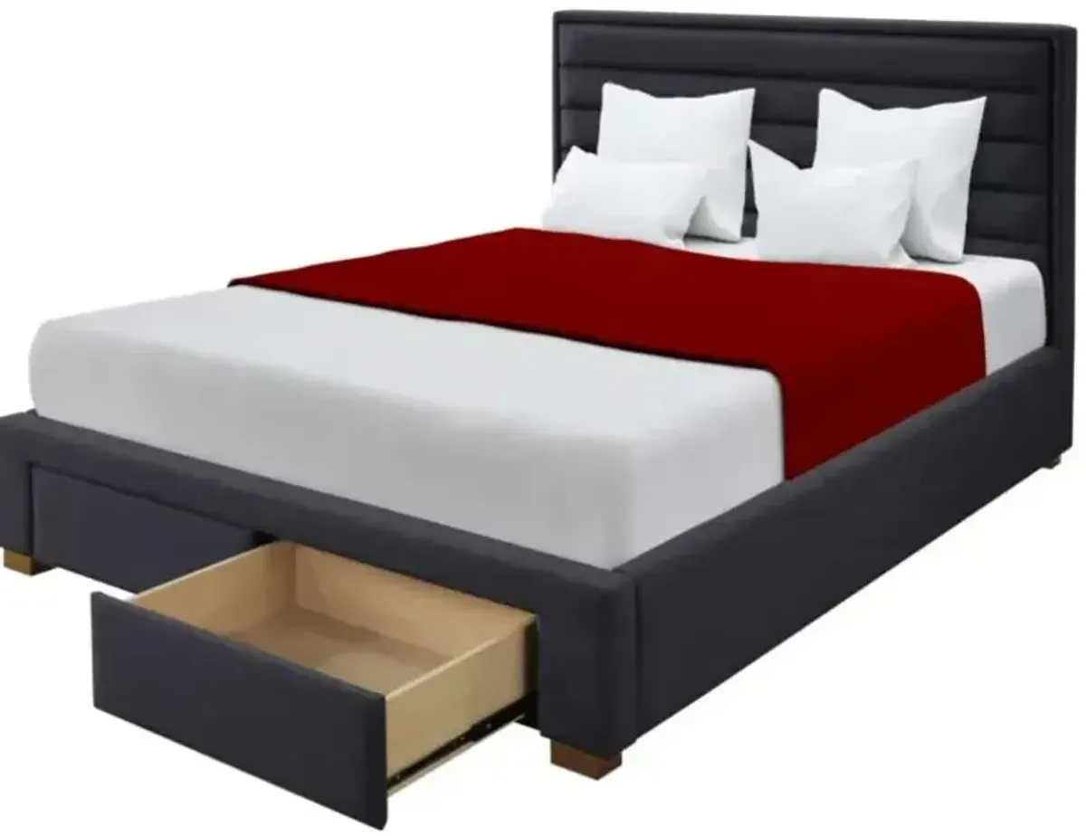 Queen Upholstered Storage Bed