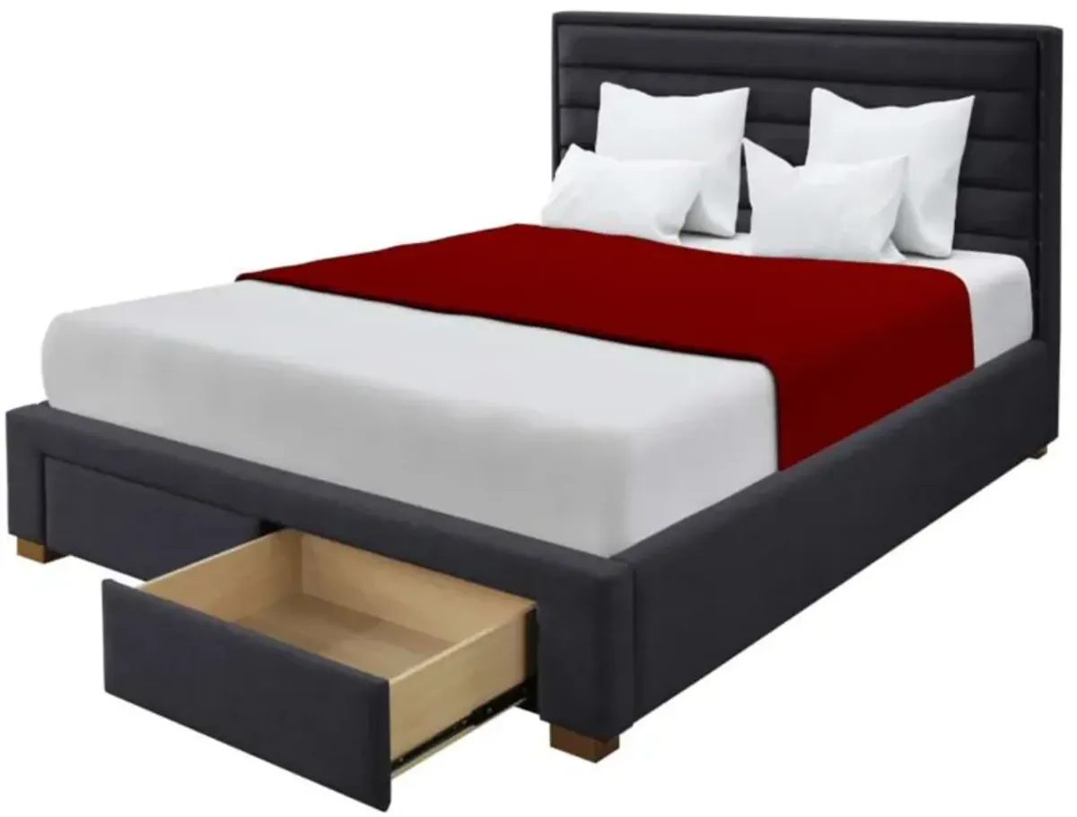 Queen Upholstered Storage Bed