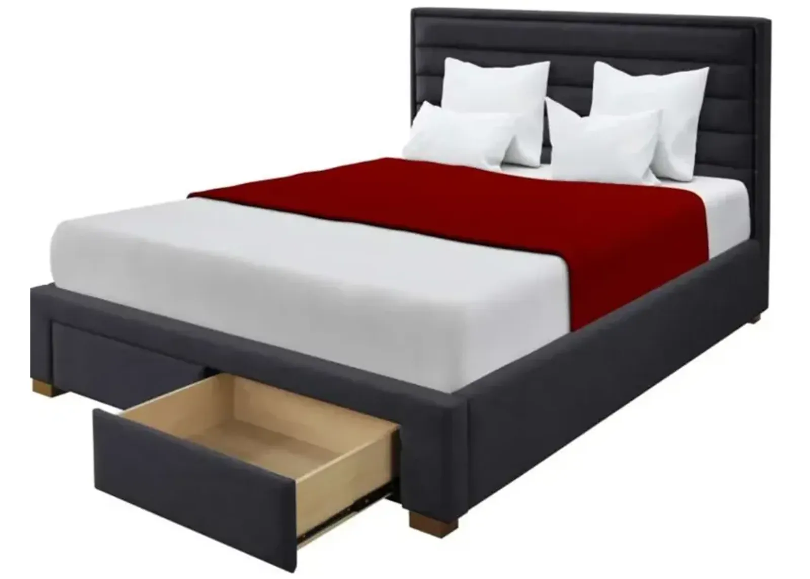 King Upholstered Storage Bed