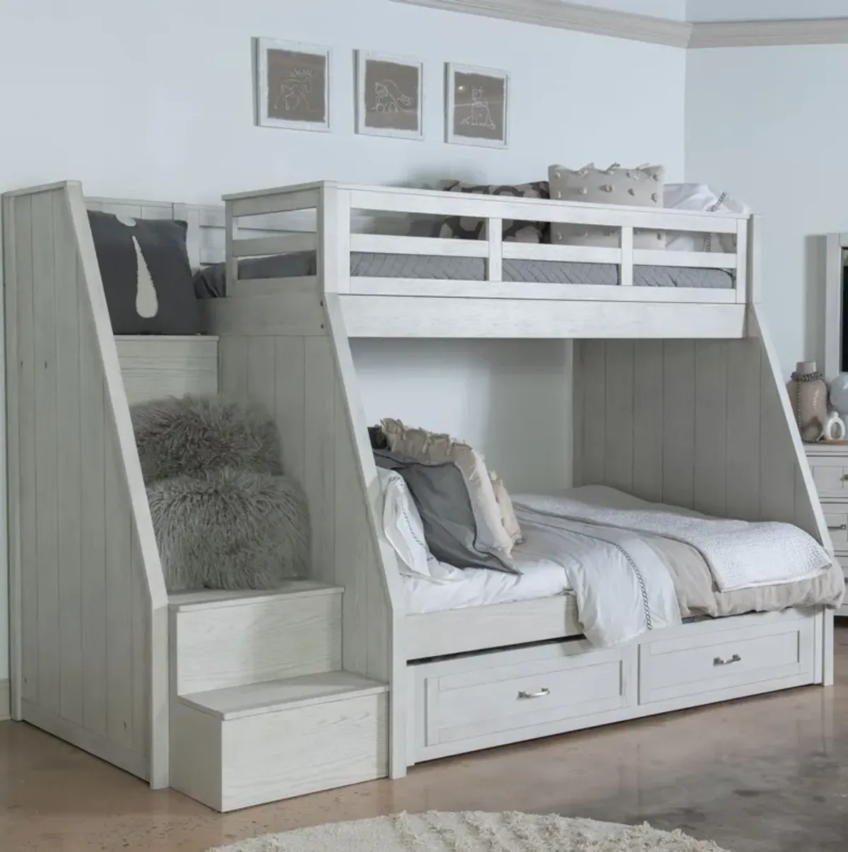 Preston Twin Over Full Staircase Bunk