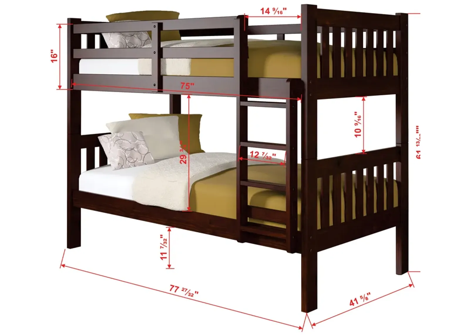 Twin Over Twin Bunk Bed