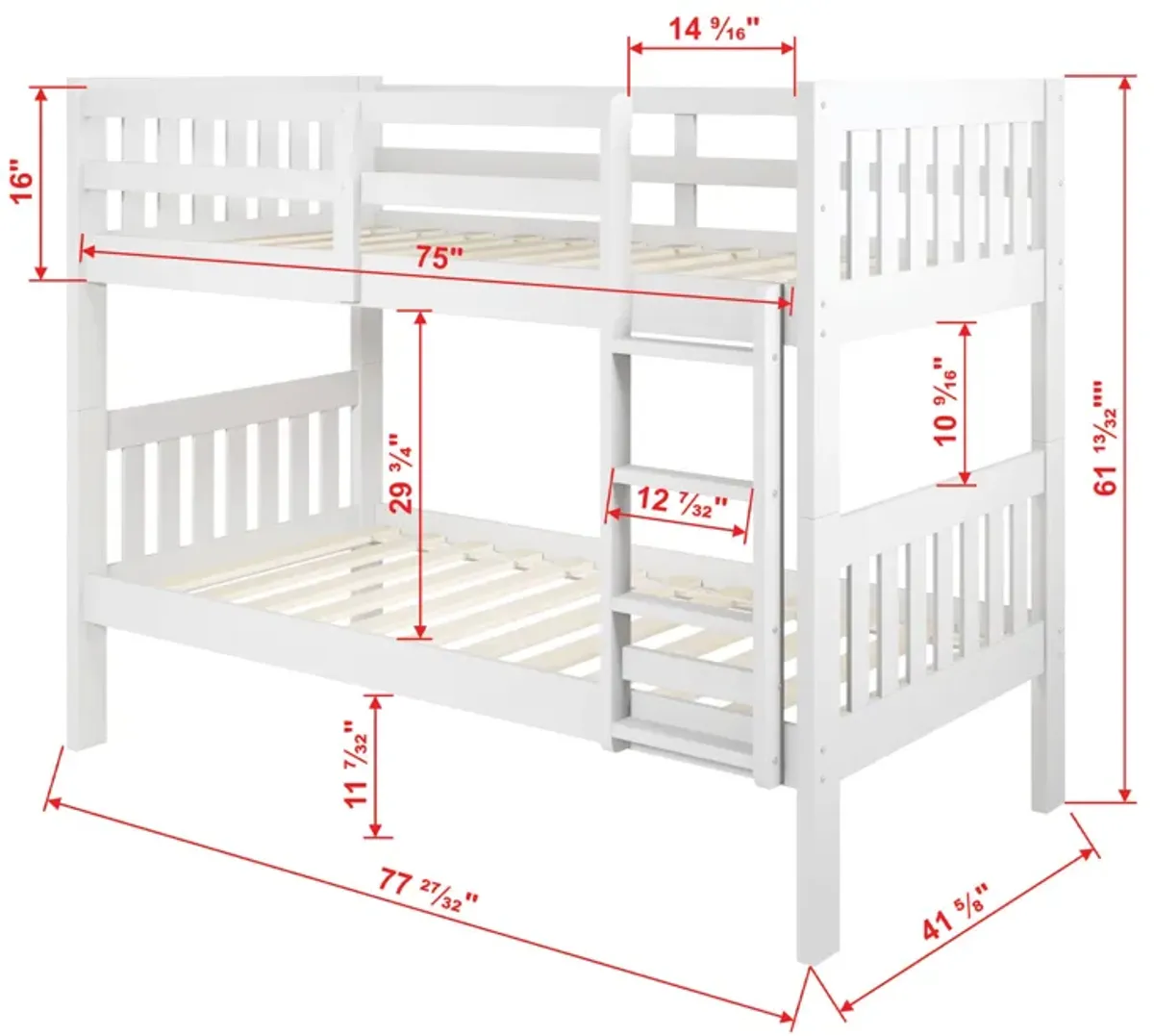 Twin Over Twin Bunk Bed