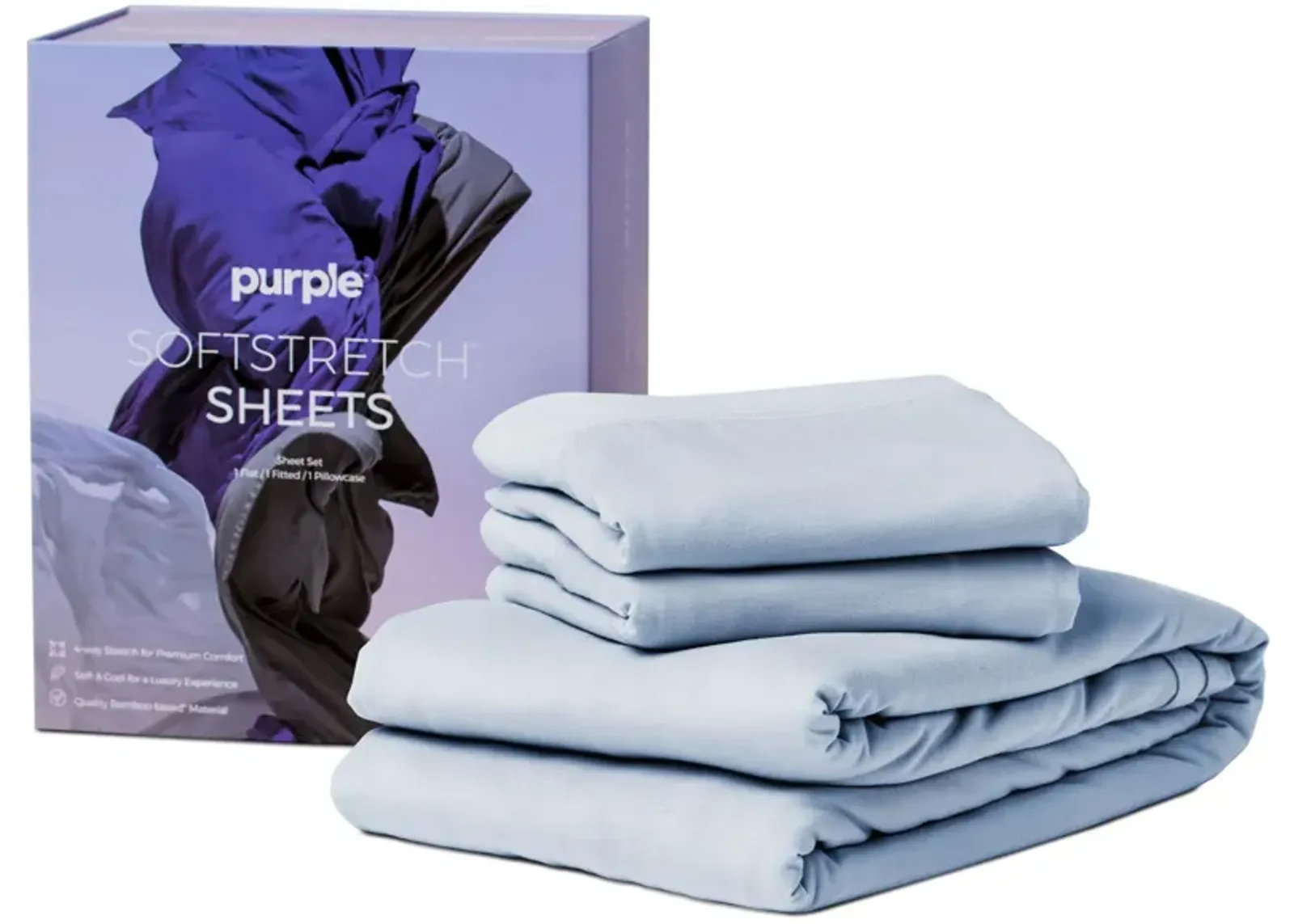 Purple SoftStretch Morning Mist Sheet Set - King / Cal King