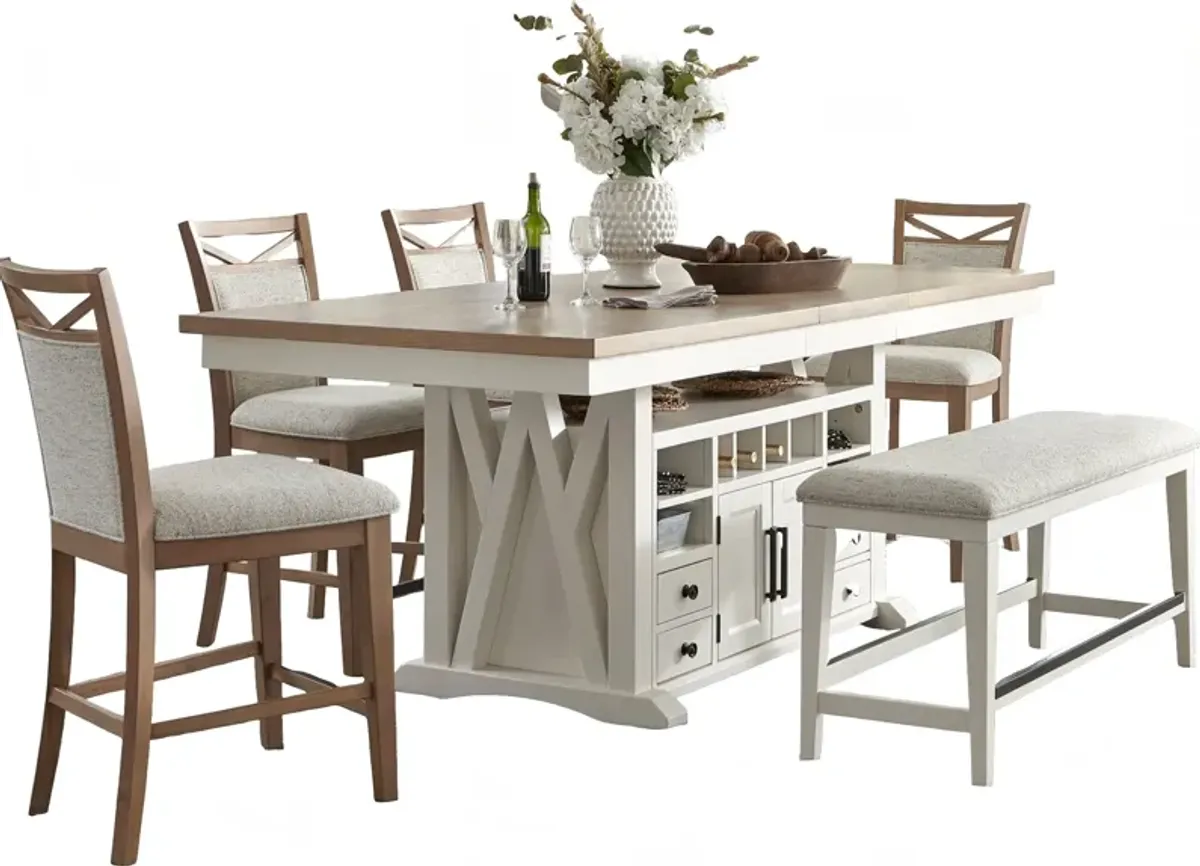 American Modern 6 Piece Counter Dining Set