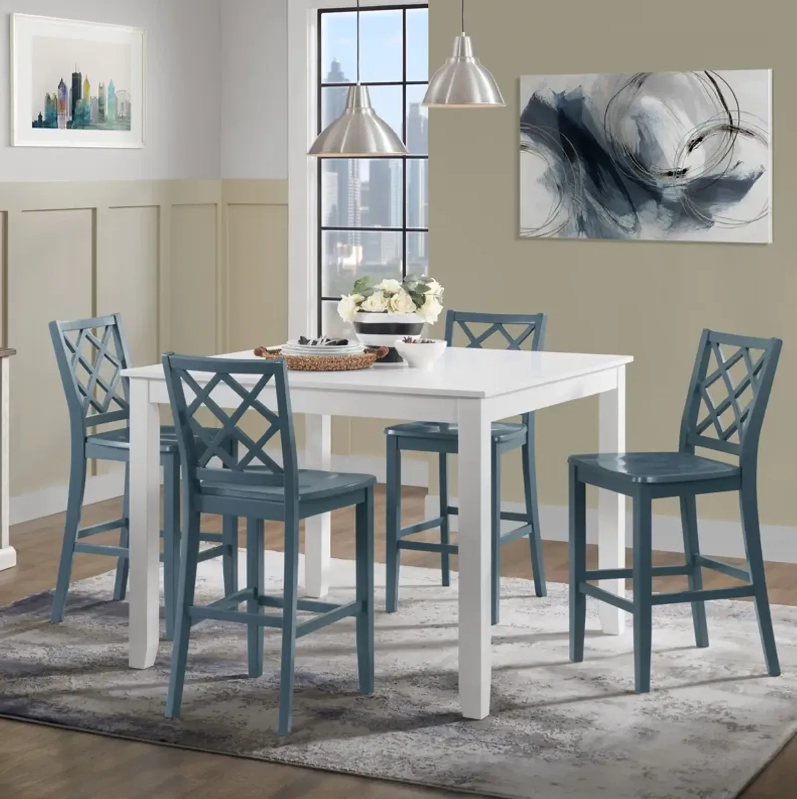 Lohan 5 Piece Counter Dining Set