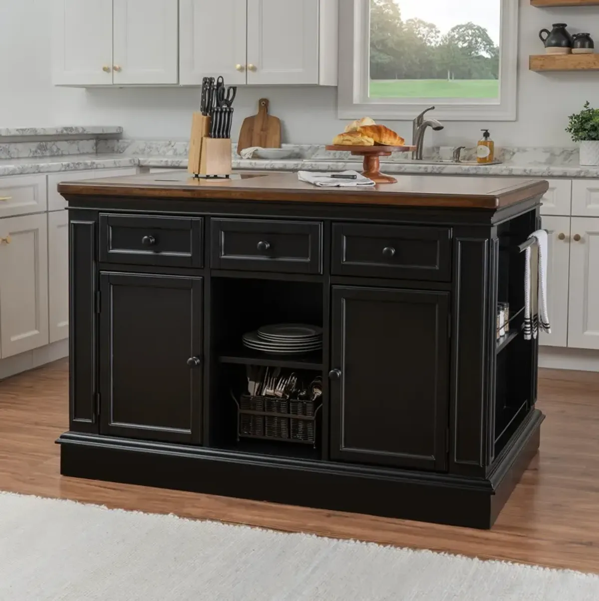 Penda Kitchen Island with Stools