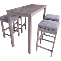 Outdoor Pub Table & 4 Stools