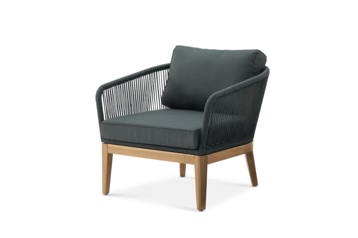 Maui Outdoor Lounge Chair, Charcoal