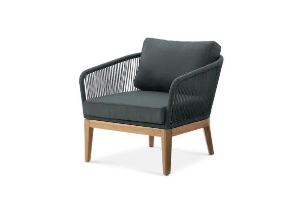 Maui Outdoor Lounge Chair, Charcoal