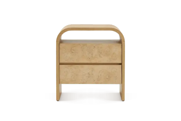 Crescent 2-Drawer Nightstand