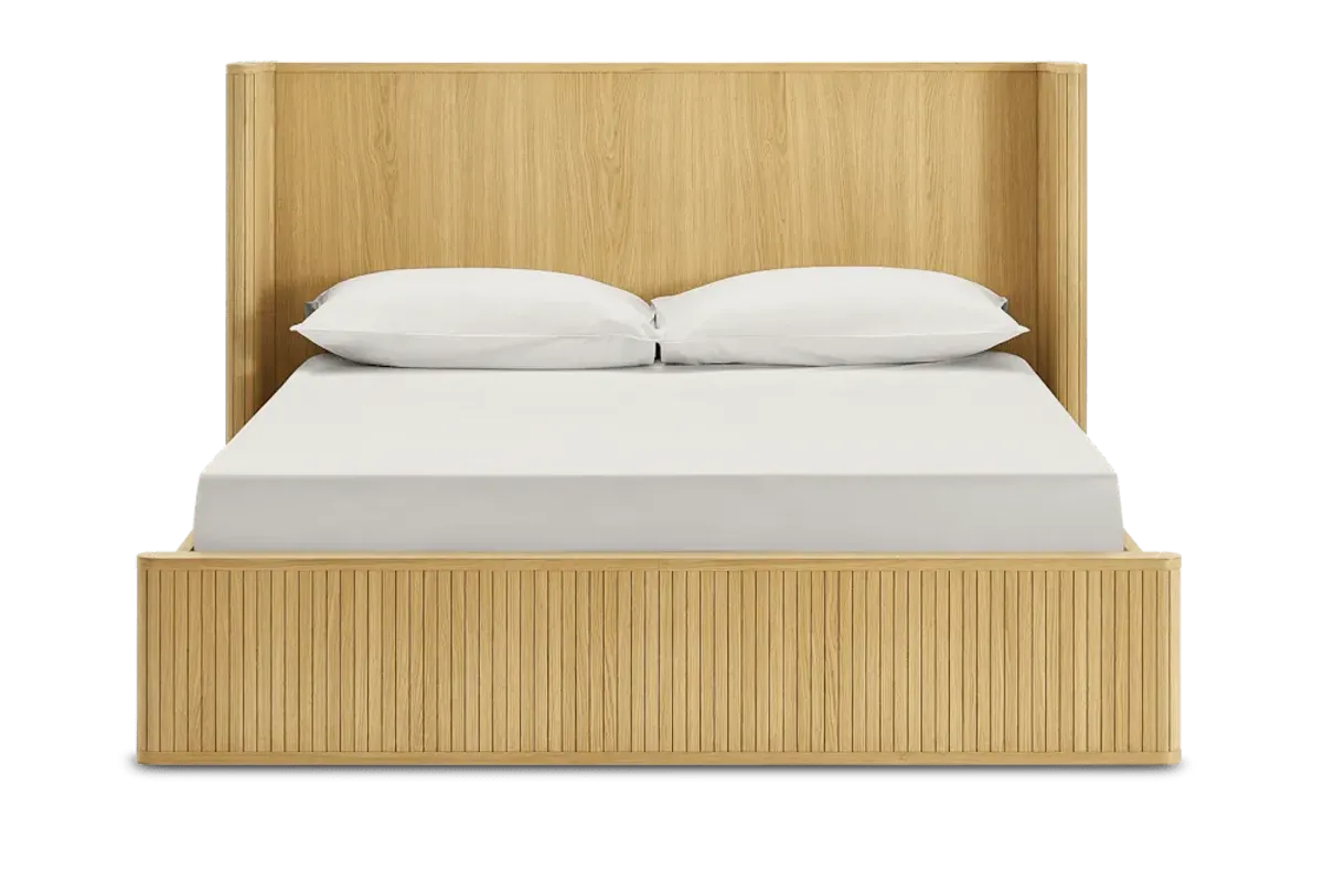 Harper King Size Bed, Natural