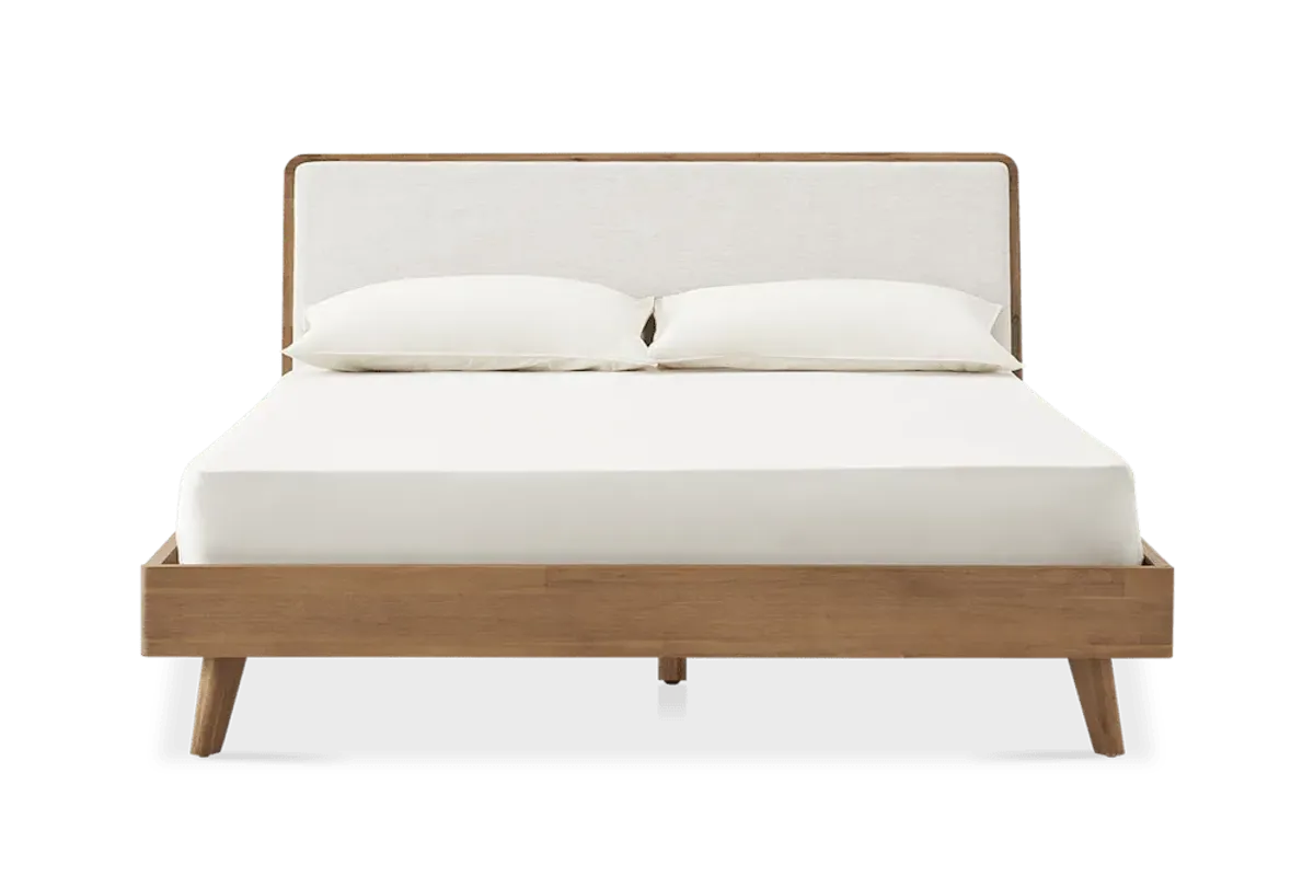 Seb King Bed, (Performance Twill) Creamy White