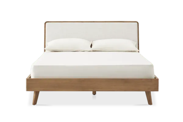Seb Queen Bed, (Performance Twill) Creamy White