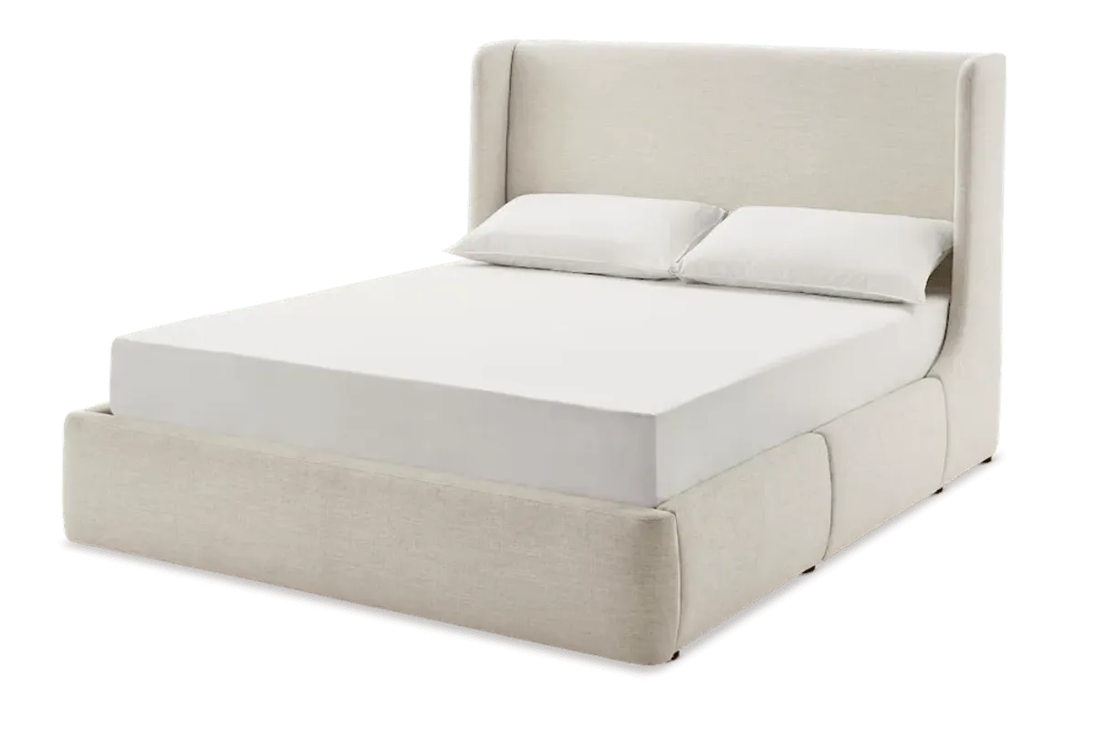 Dalton Storage King Size Bed, (Navagio) Beach Linen