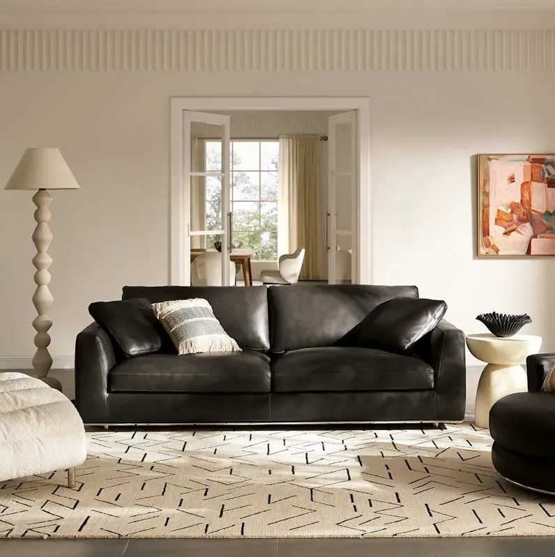 Hamilton Leather Sofa, (Marche) Graphite