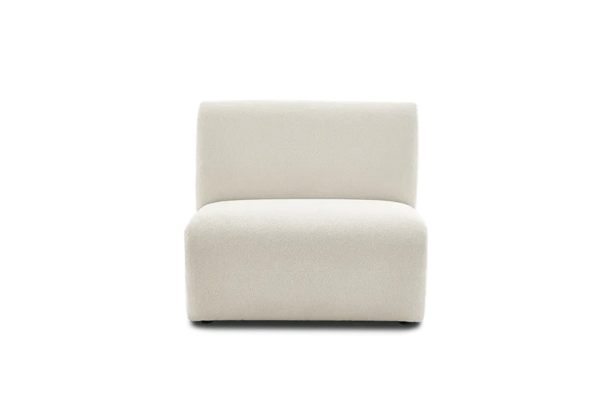 Auburn Performance Bouclé Armless Sofa, Chalk