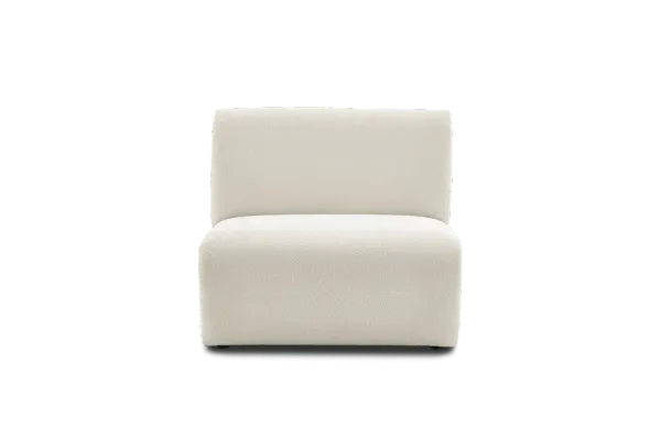 Auburn Performance Bouclé Armless Sofa, Chalk